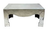 Antique Mirrored Deco Coffee Table with Chinoiserie