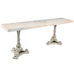 Antique English Console with Marble Top