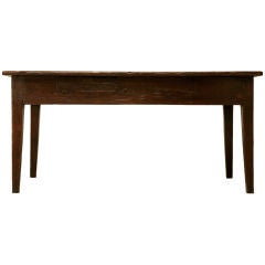 c.1750 French Oak Farm Table w/Drawer