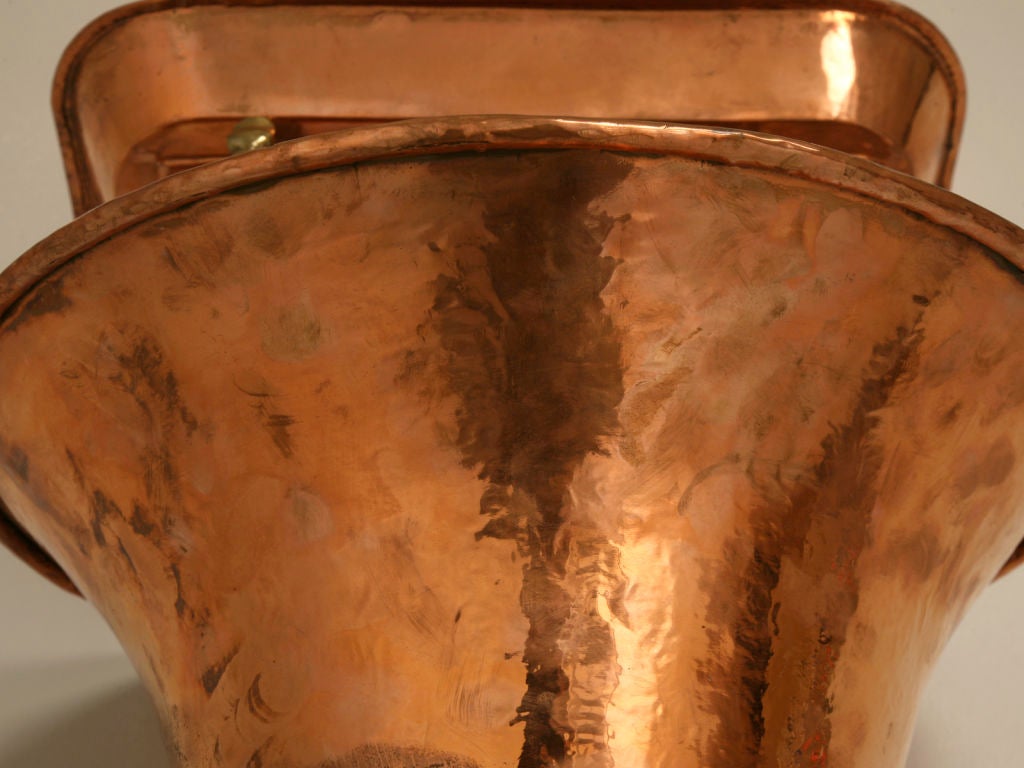 c.1780 Original French Copper Lavabo w/Brass Accents 4