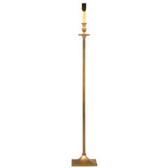 c.1900 French Gilt Bronze Candlestick/Floor-lamp
