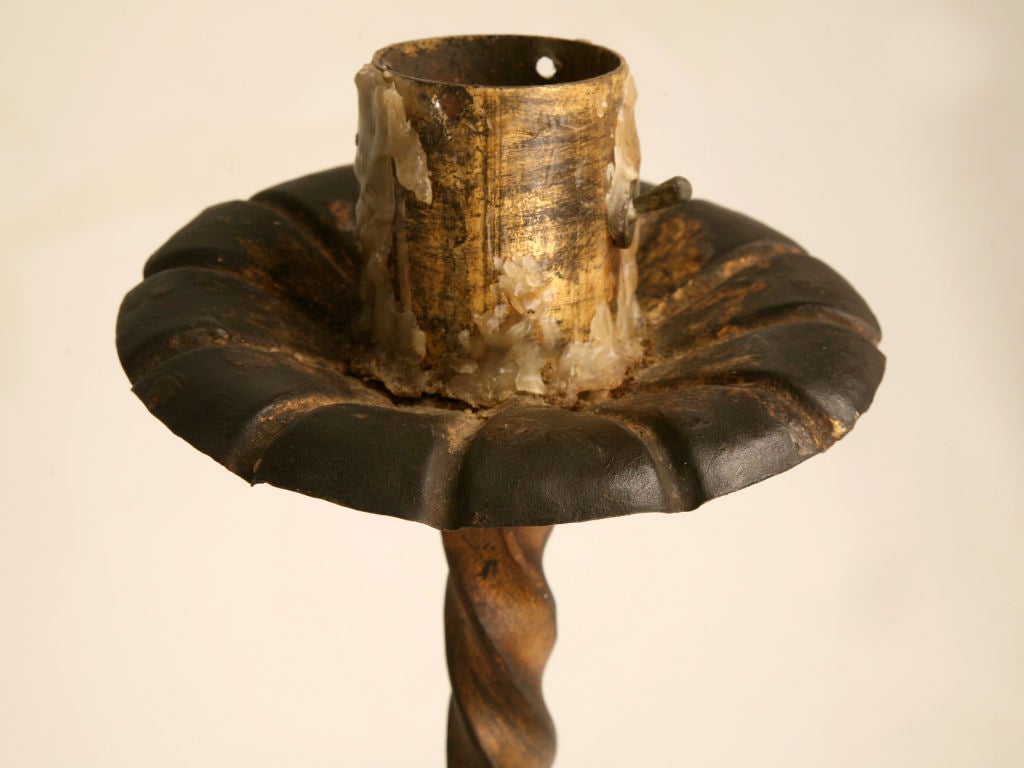 c.1900 Antique Italian Candle Pricket/Floor-lamp