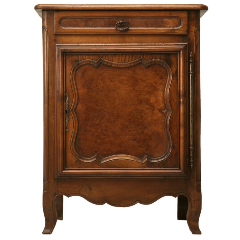 c.1890 French Figured 
Burled Walnut Confiturier