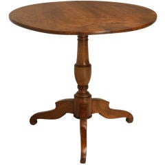 c.1890 English Book-Matched Walnut 2 Board Top Round Table