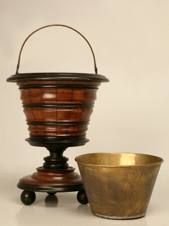 c.1850 Antique Dutch Mahogany Treen Peat Bucket/Wine Cooler 5