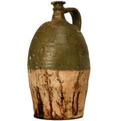 c.1850 Handmade Antique French Oil Jug