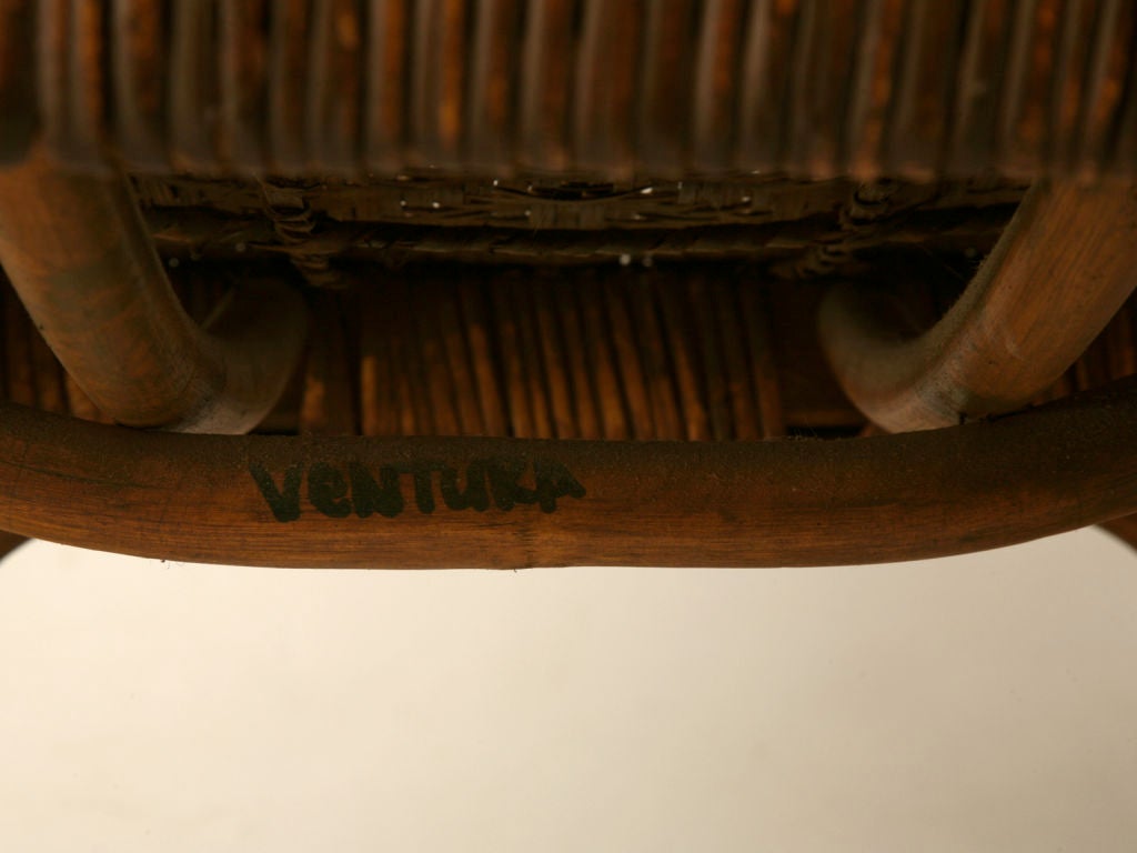 c.1920 American Hickory, Oak & Rattan Rocking Chair 4