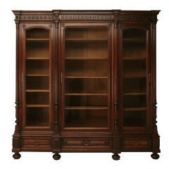 c.1870 French Rosewood, Walnut & Oak 3 over 3 Bibliotheque