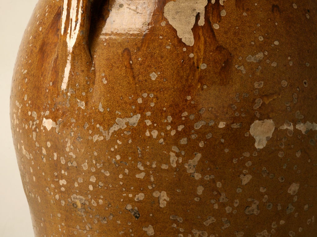 Italian Enameled Terracotta Olive Oil Jar from Puglia Region 6