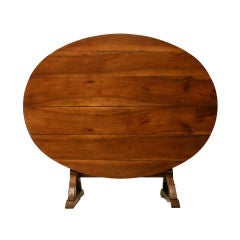 c.1880 Antique French Figured Walnut Tilt-Top Wine Table