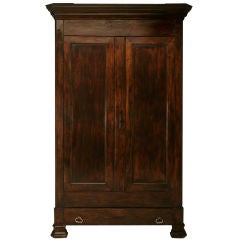 c.1840 Rustic Antique French Louis Philippe Armoire
