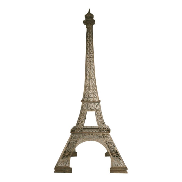 Vintage French 11' Steel Eiffel Tower Replica