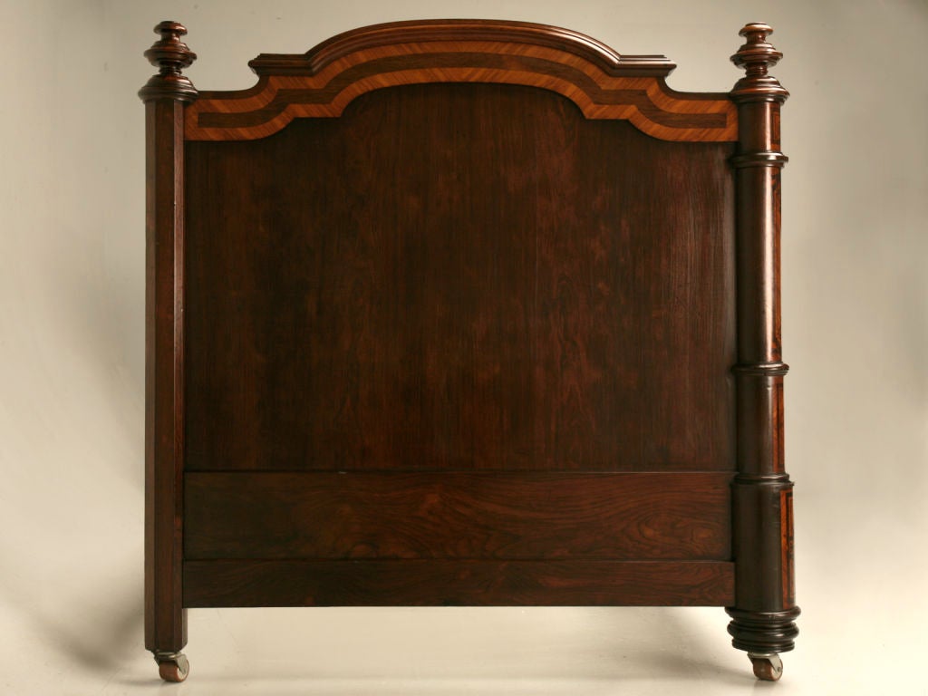 c.1880 Antique Rosewood Dutch Marquetry 3/4 Bed 7