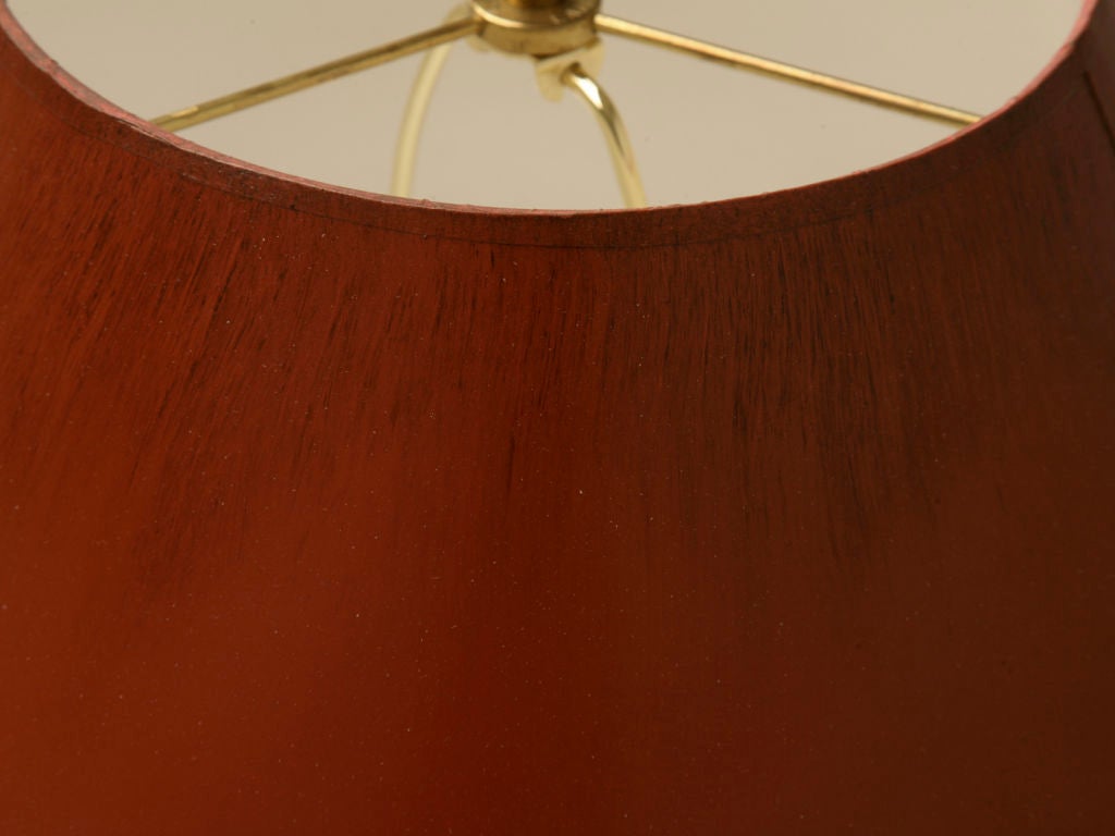 c.1970 Vintage French Woven Leather Table Lamp 6