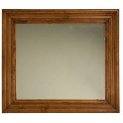 c.1890 Antique English Pine Mirror
