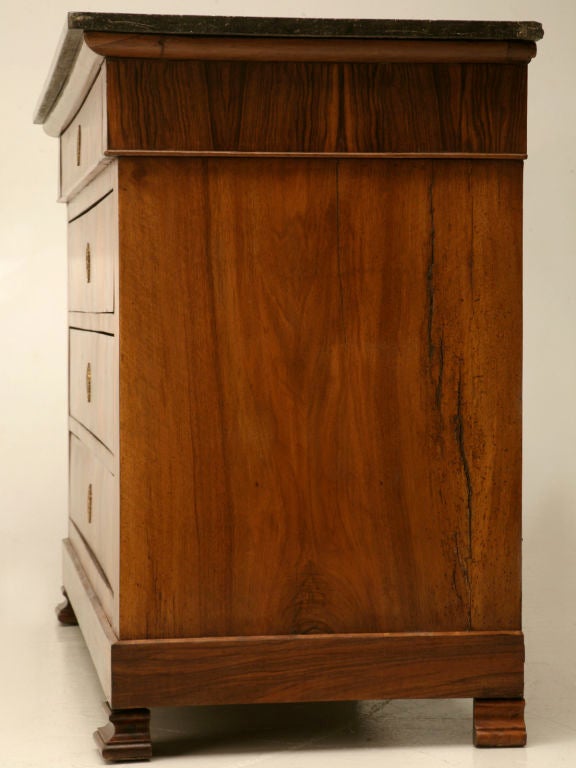 c.1870 Antique French Louis Philippe Book-matched Walnut Commode