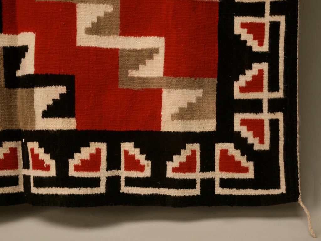American Navajo Ganado Pattern Rug from Klagetoh, Az., circa 1940