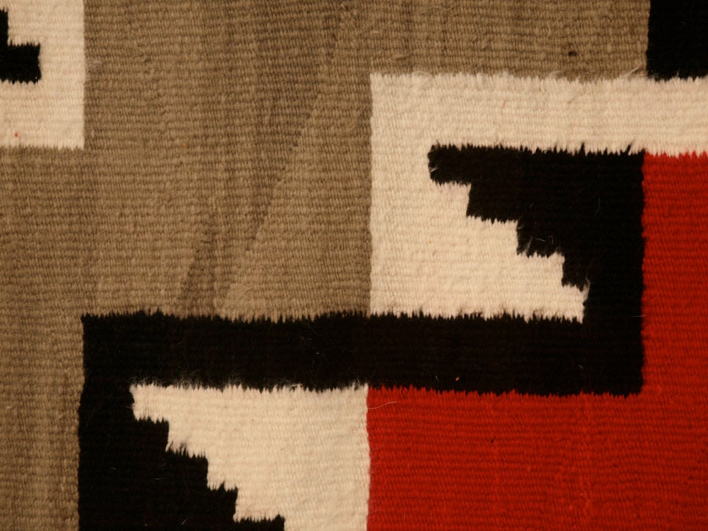 Navajo Ganado Pattern Rug from Klagetoh, Az., circa 1940 1