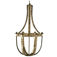 Fabulous Vintage French Mirrored 6-Light Chandelier