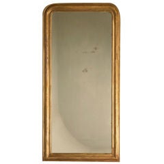 c.1890 Antique French Louis Philippe 51 X 25" Gilt Mirror