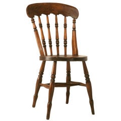 c.1880 Antique English Elmwood Side Chair