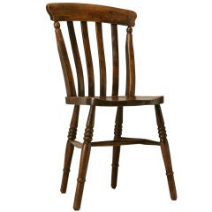 c.1880 Antique English Oak Side or Desk Chair