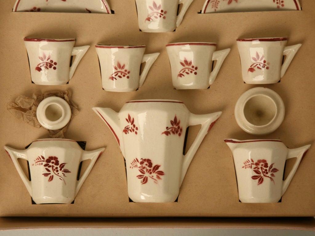 antique child's tea set porcelain