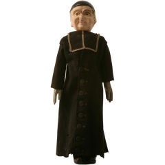 c.1910 Antique English Wooden Vicar Doll