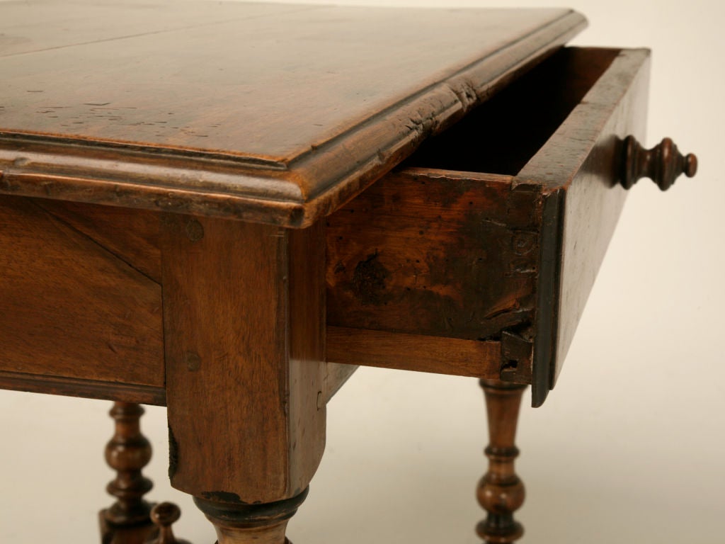 c.1780 Antique French Walnut Writing Table w/Drawer 3