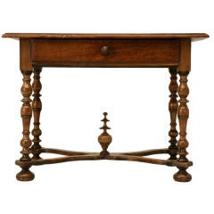 c.1780 Antique French Walnut Writing Table w/Drawer