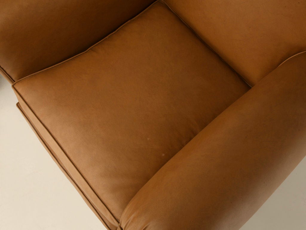Mid-20th Century c.1950 Pair of Vintage French Moustache Back Club Chairs