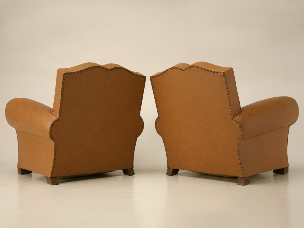 c.1950 Pair of Vintage French Moustache Back Club Chairs 6