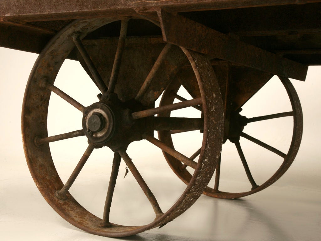 c.1900 Original French Industrial Railroad Cart 2