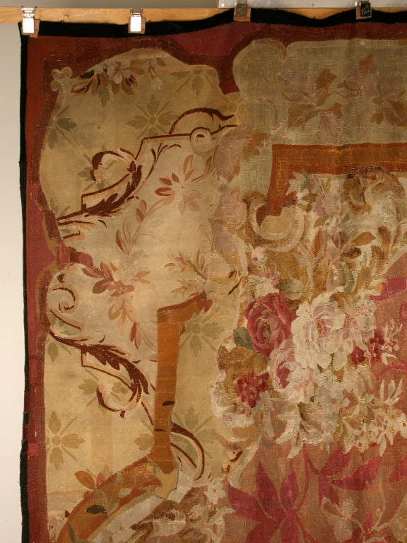 Palatial Original Antique French Aubusson Rug For Sale 1