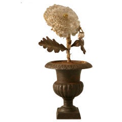 Handmade French Folk Art  Flower in Urn