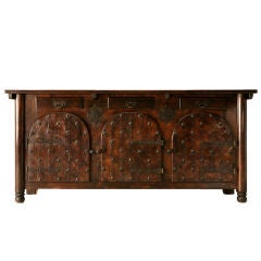 Spanish Pine 3 over 3 Buffet w/Rustic Design Elements