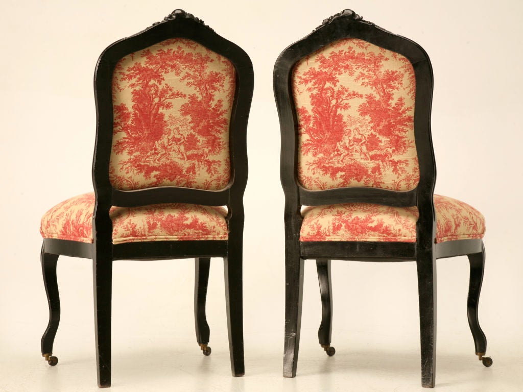 Restored Pair of Antique French Napoleon III Hall Chairs 7