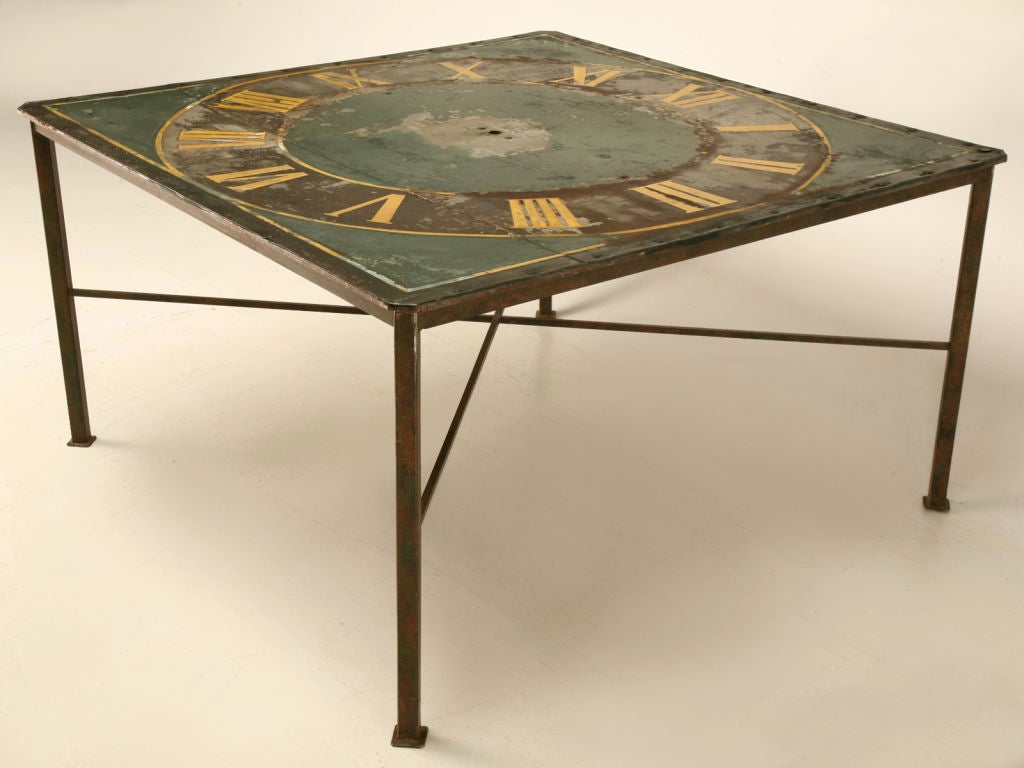 Awesome Antique Continental Clock Face on a Newer Steel Base