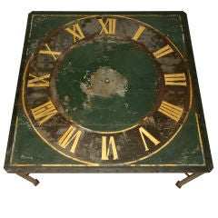 Awesome Antique Continental Clock Face on a Newer Steel Base