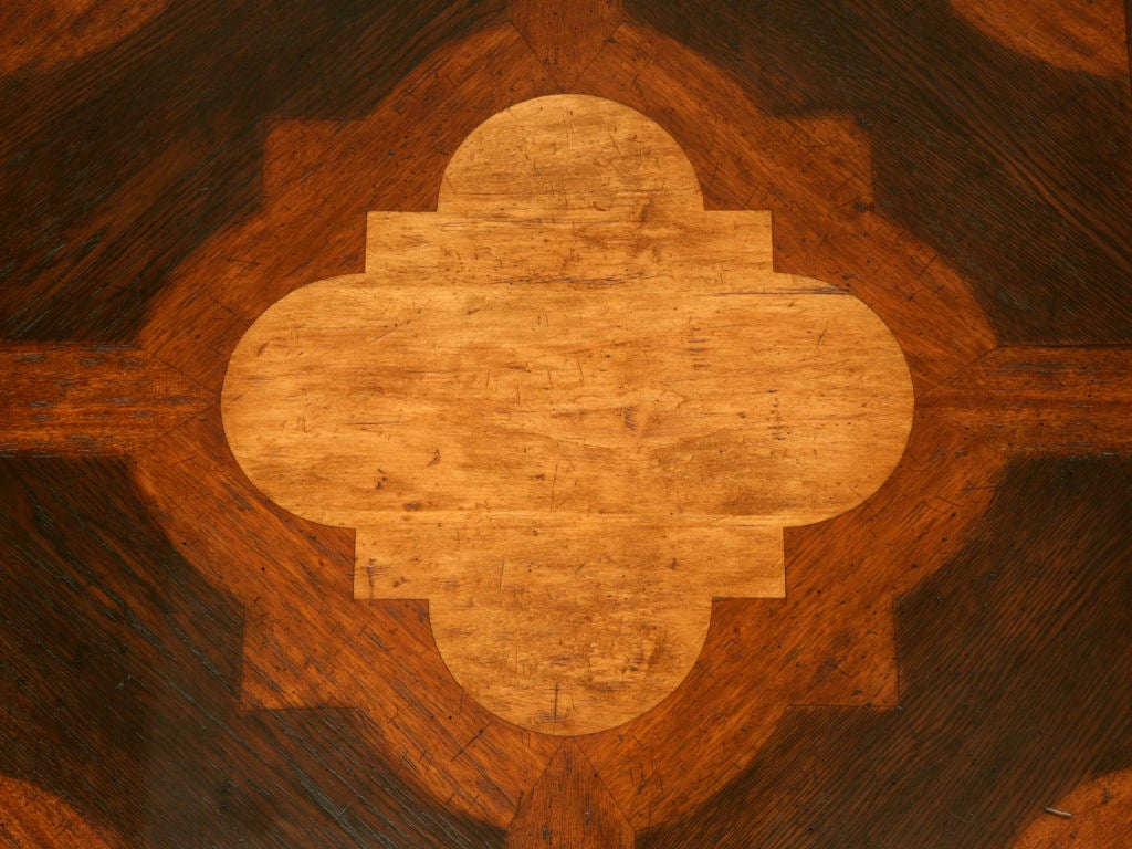 43" Square Walnut, Oak, Mahogany, & Satinwood Coffee Table