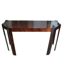 French Acrylic Faux Tortoise  Console Table