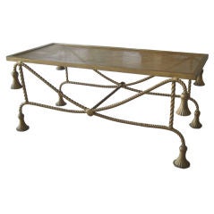 Gilt Metal Tassel Bench