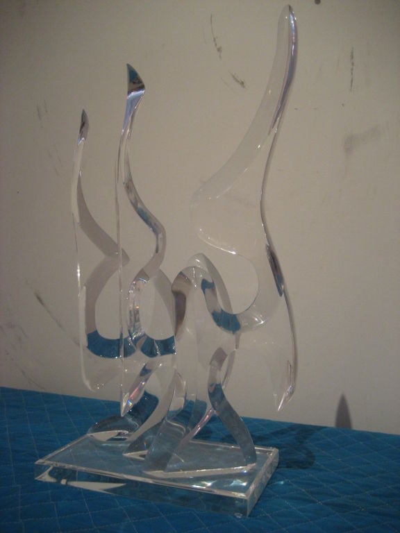 Van Teal Lucite  Abstract Sculpture