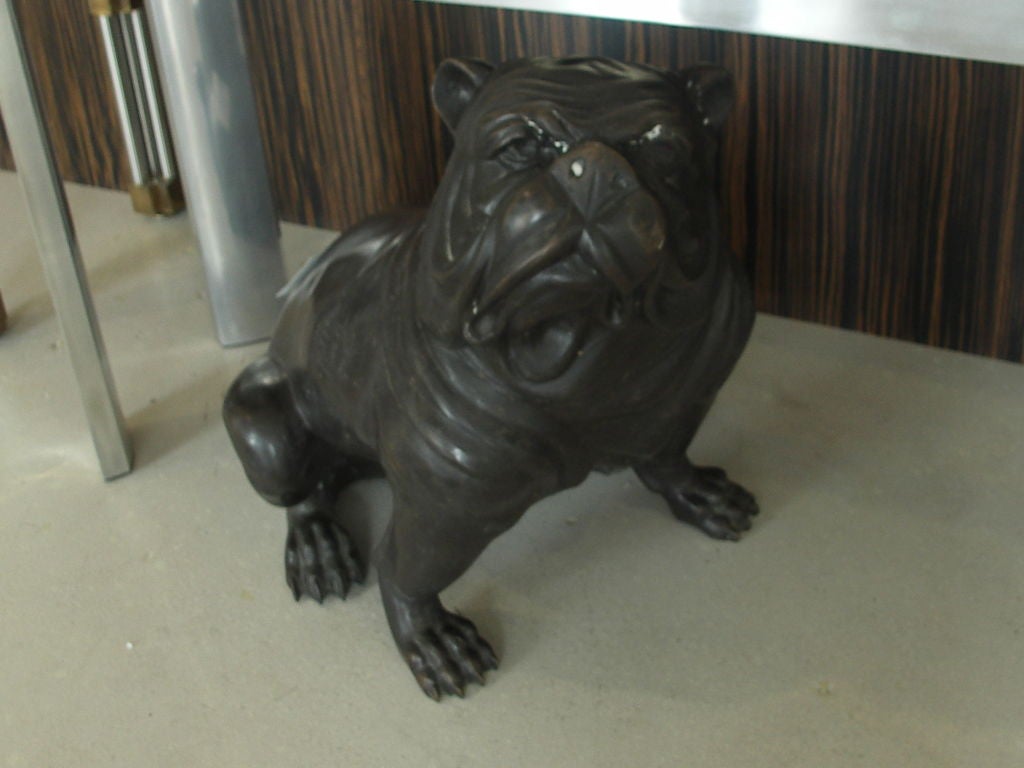 Gigantic Bronze Bull Dog 6