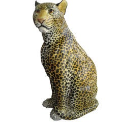 Glazed Terra Cotta Leopard