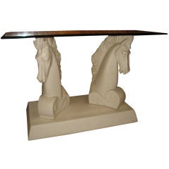 Mid Century  Compostion Horse Console