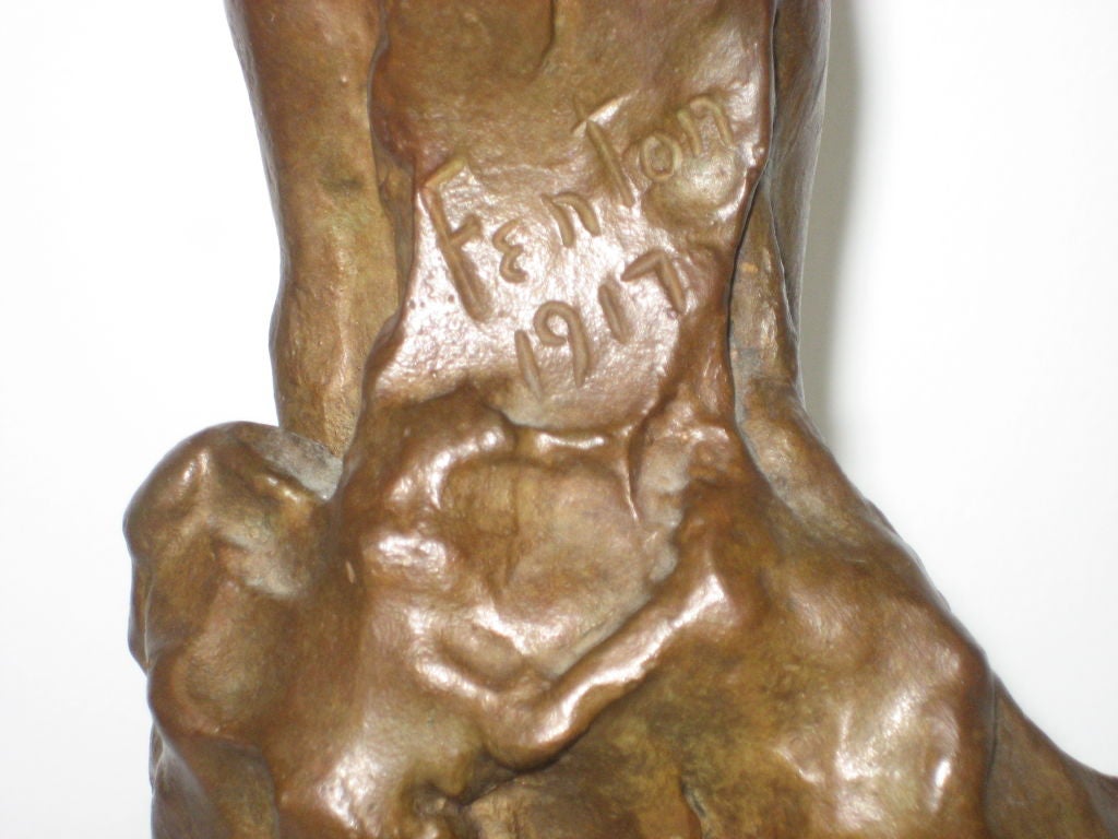 American Beatrice Fenton Bronze Sculpture of Girl with Shell