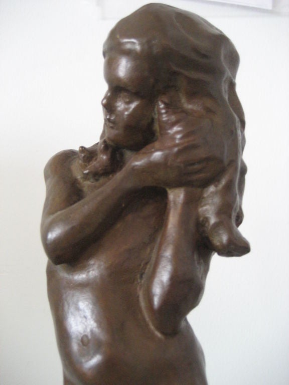Beatrice Fenton Bronze Sculpture of Girl with Shell 3