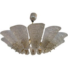 Italian Mid Century Glass Chandelier