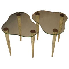 Pair of Biomorphic Tables by Gilbert Rohde